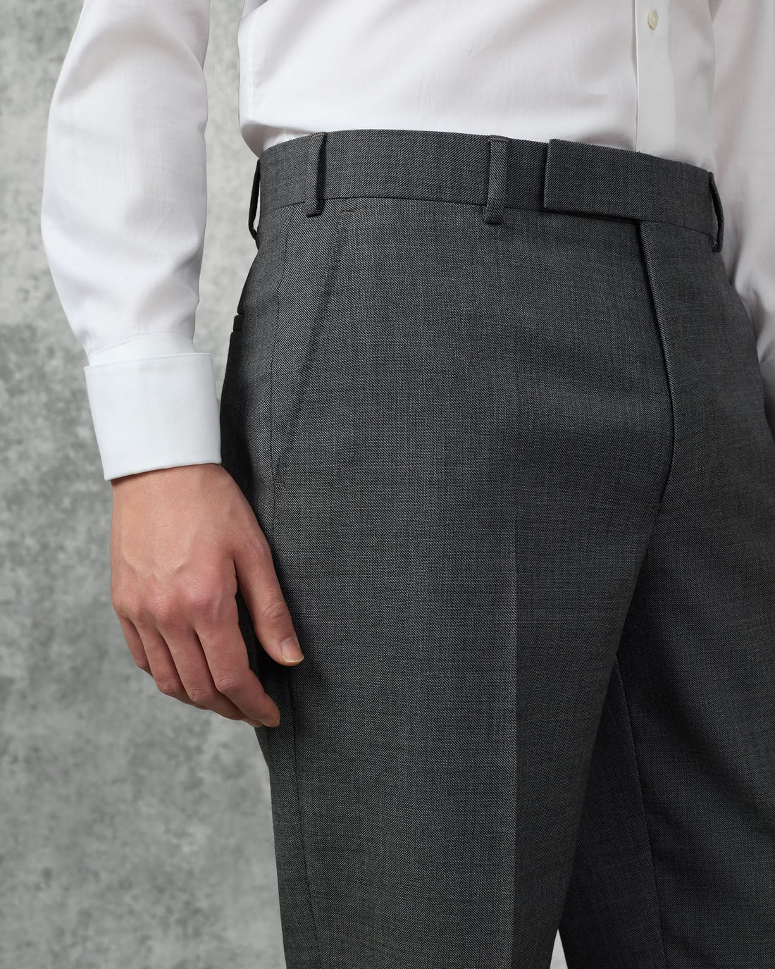 Roberts Wool Suit Trouser Charcoal Marl