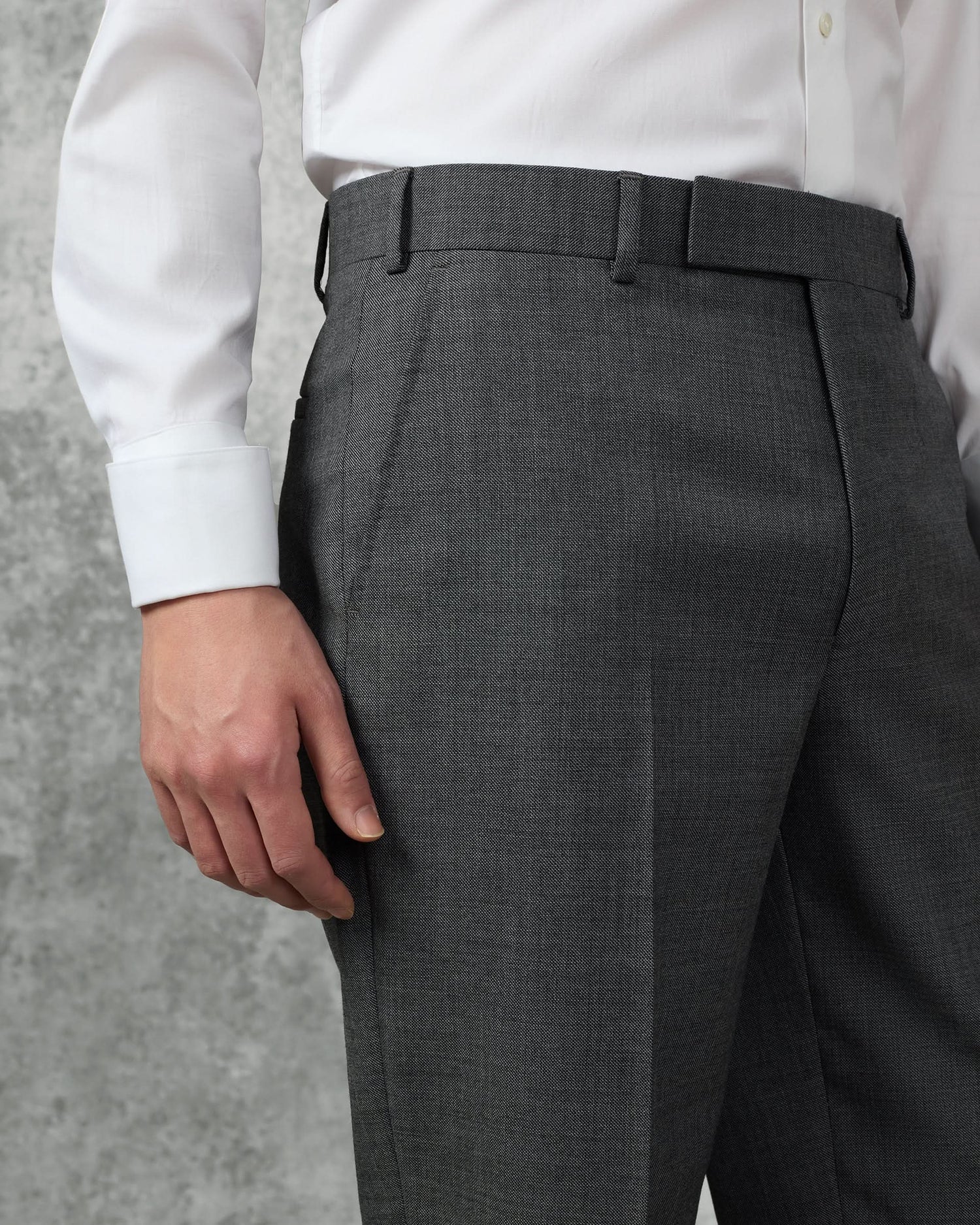 Roberts Wool Suit Trouser Charcoal Marl