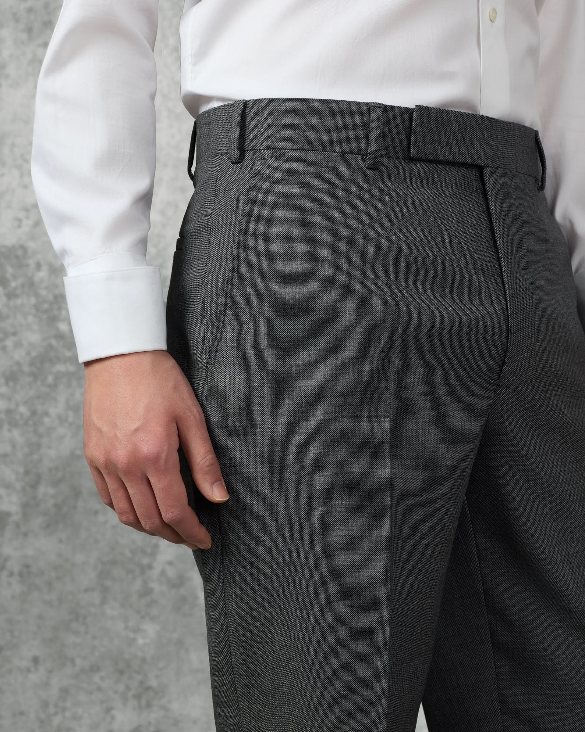 Roberts Wool Suit Trouser Charcoal Marl