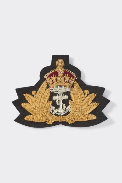 Merchant Navy Cap Badge – Gold Crown Wreath R678 – British Military Badge 1945-Present