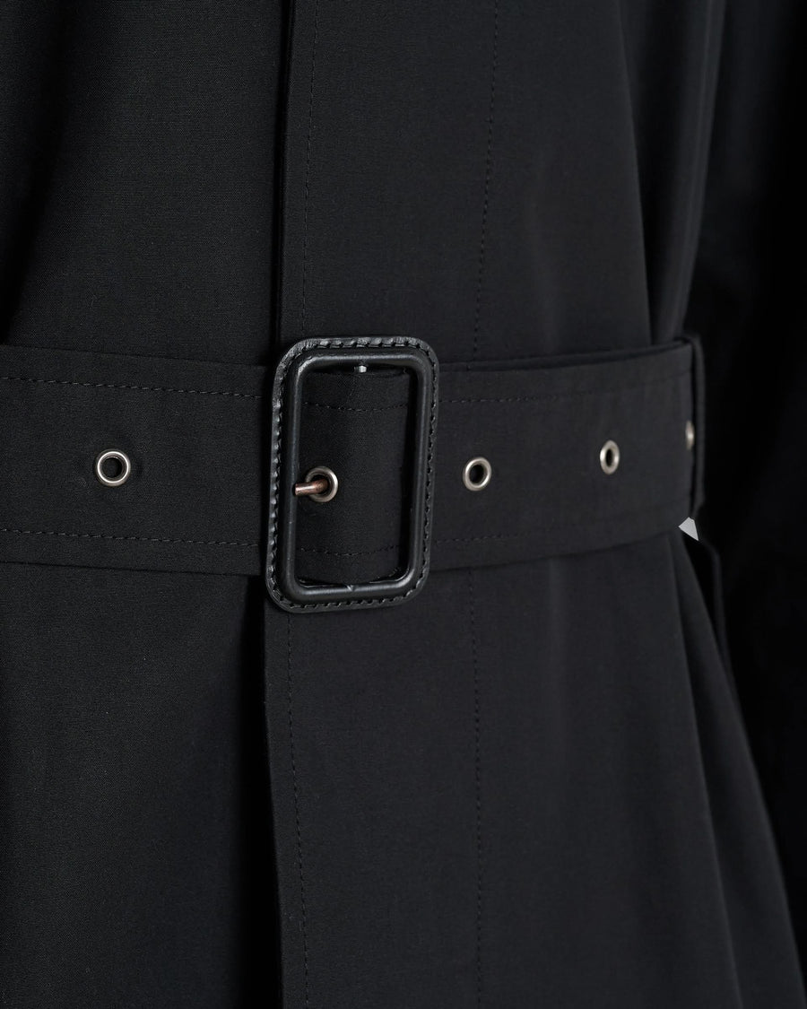 Sargent Ventile Cotton Water Repellent Belted Mac Black