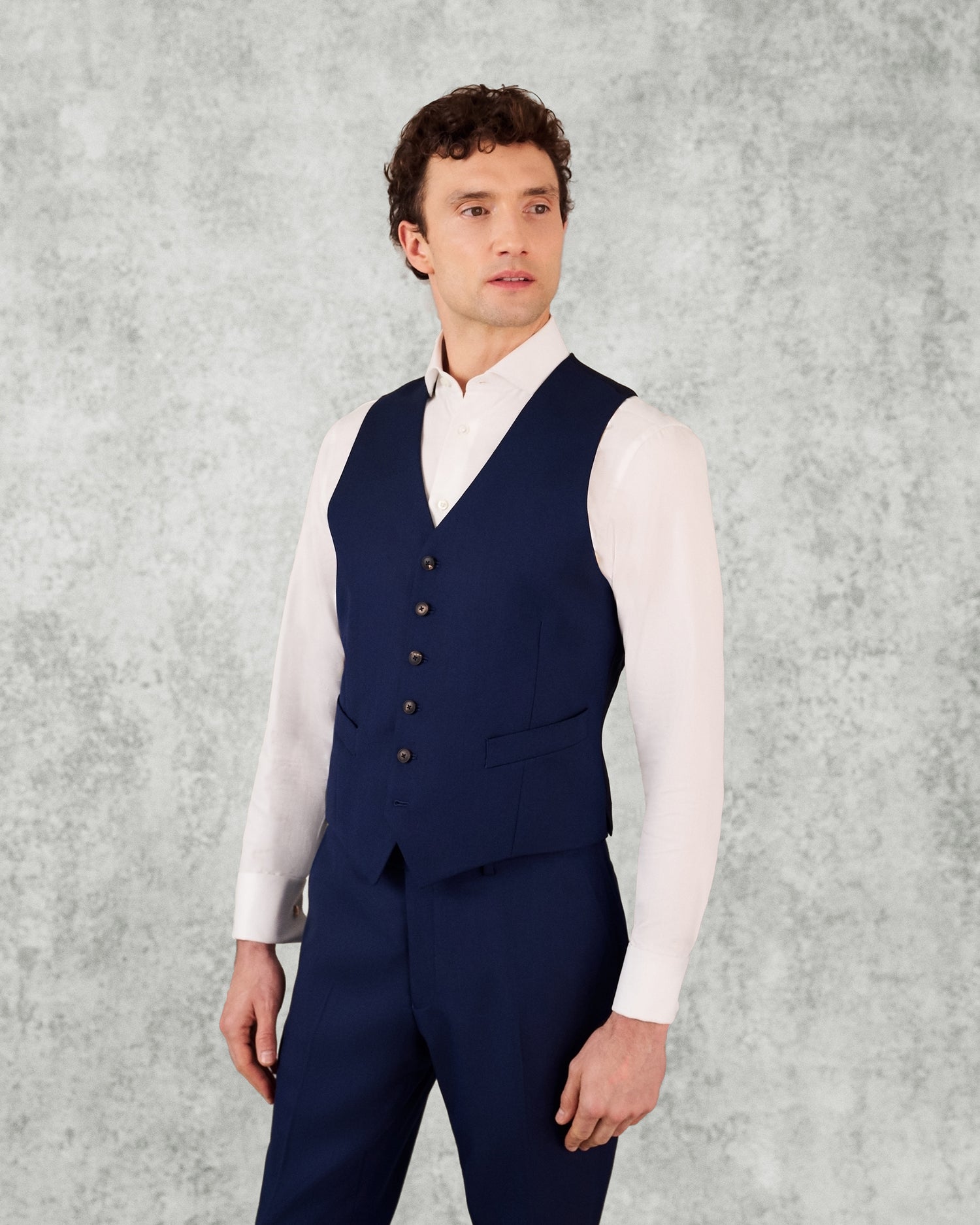 Seymour Twill Waistcoat Blue