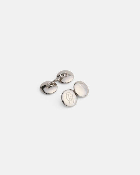 G&H Monogrammed Cufflinks Silver
