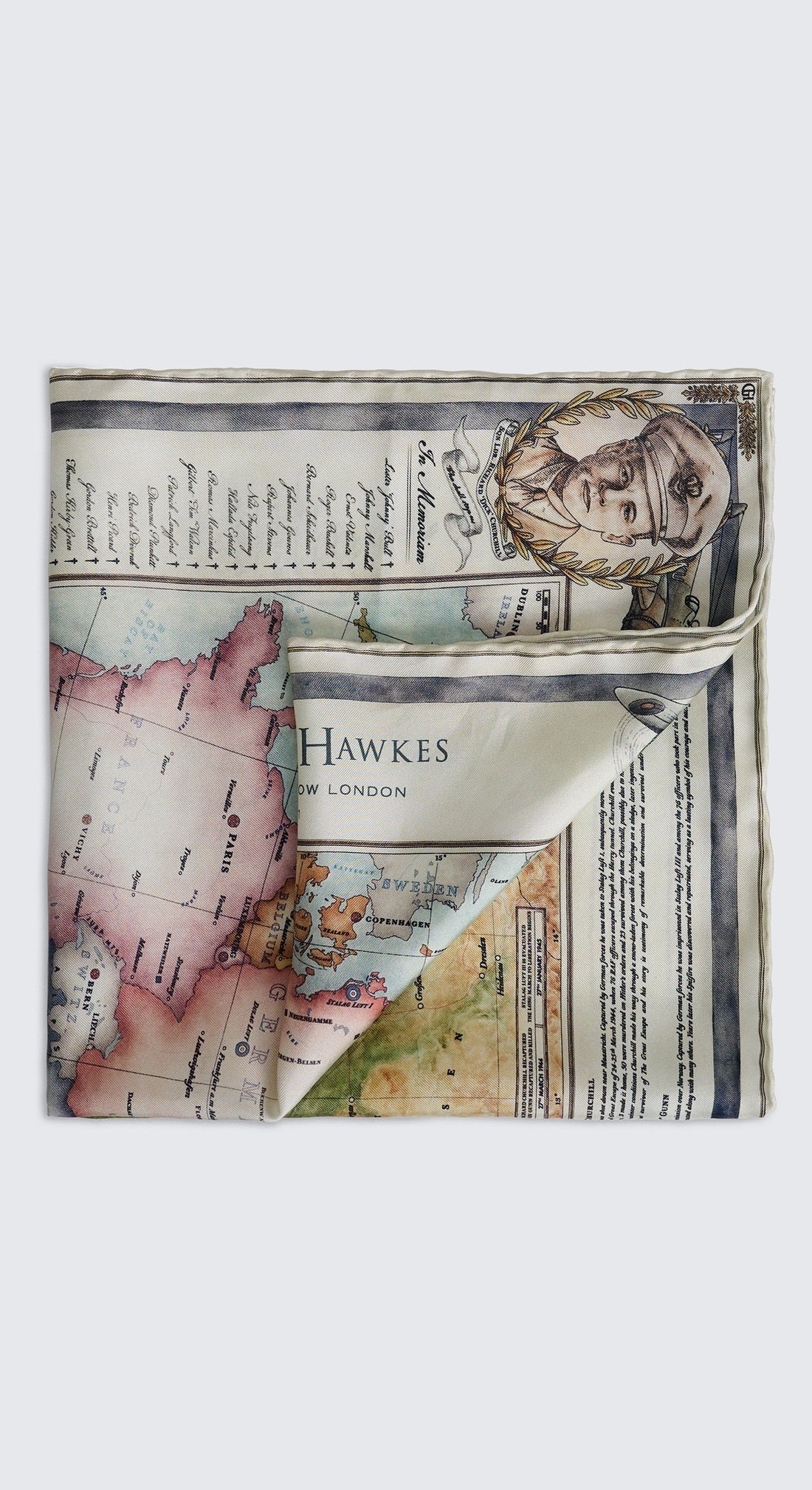 Barne Great Escape Map Pocket Square