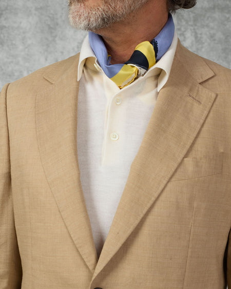 Speke Linen Virgin Wool Stretch Suit Jacket Tan
