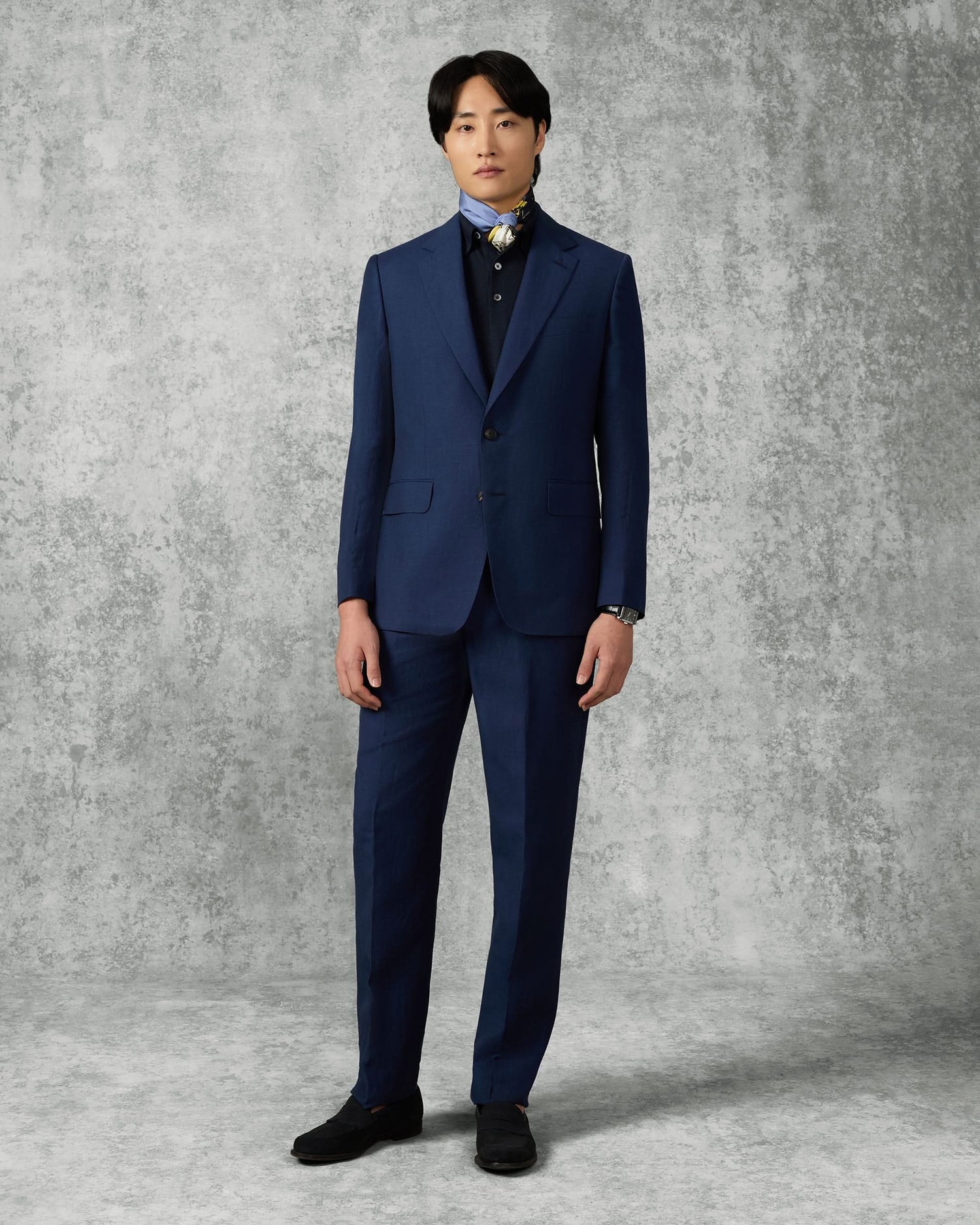 Lewis Wool &amp; Linen Suit Navy