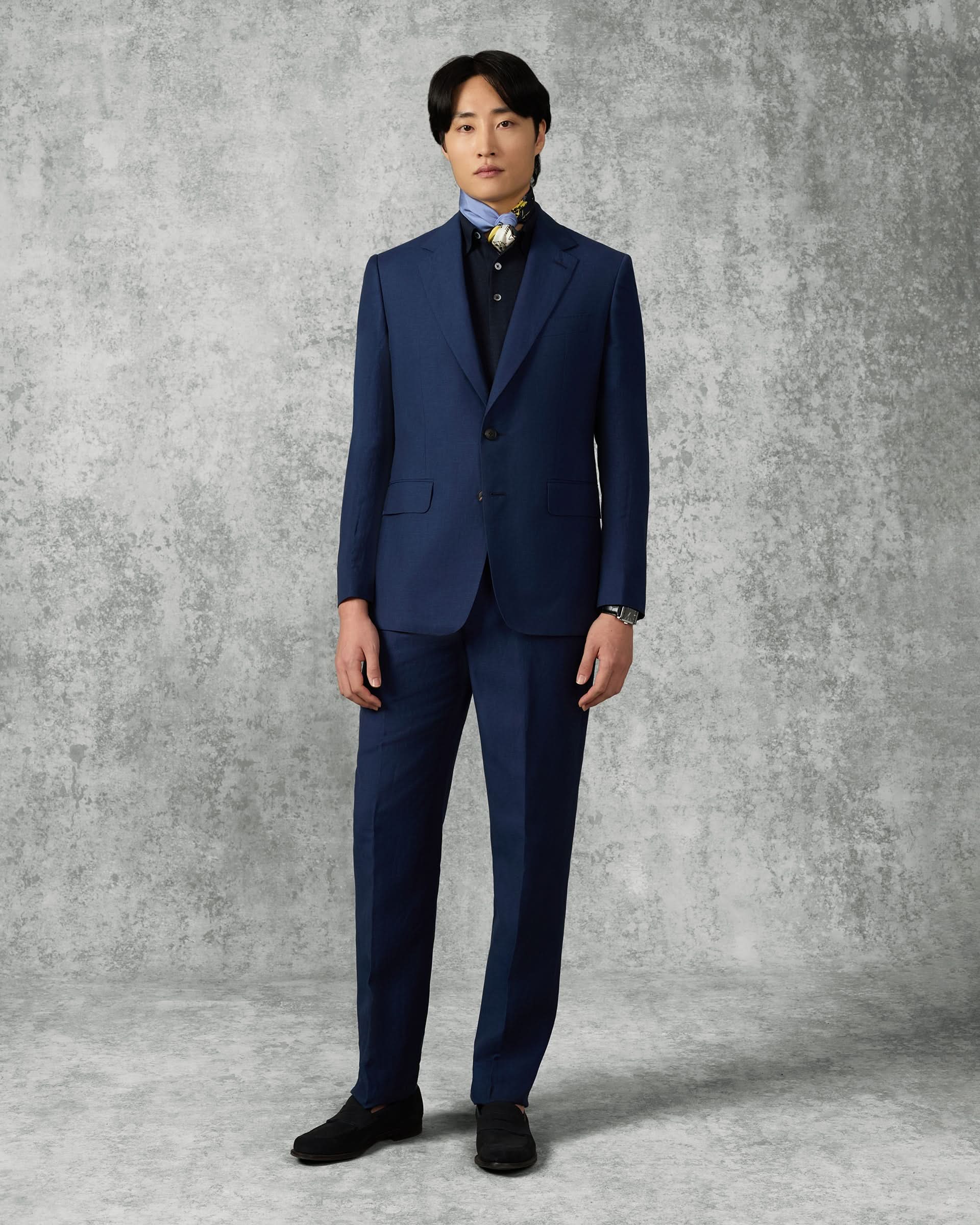 Lewis Wool &amp; Linen Suit Navy