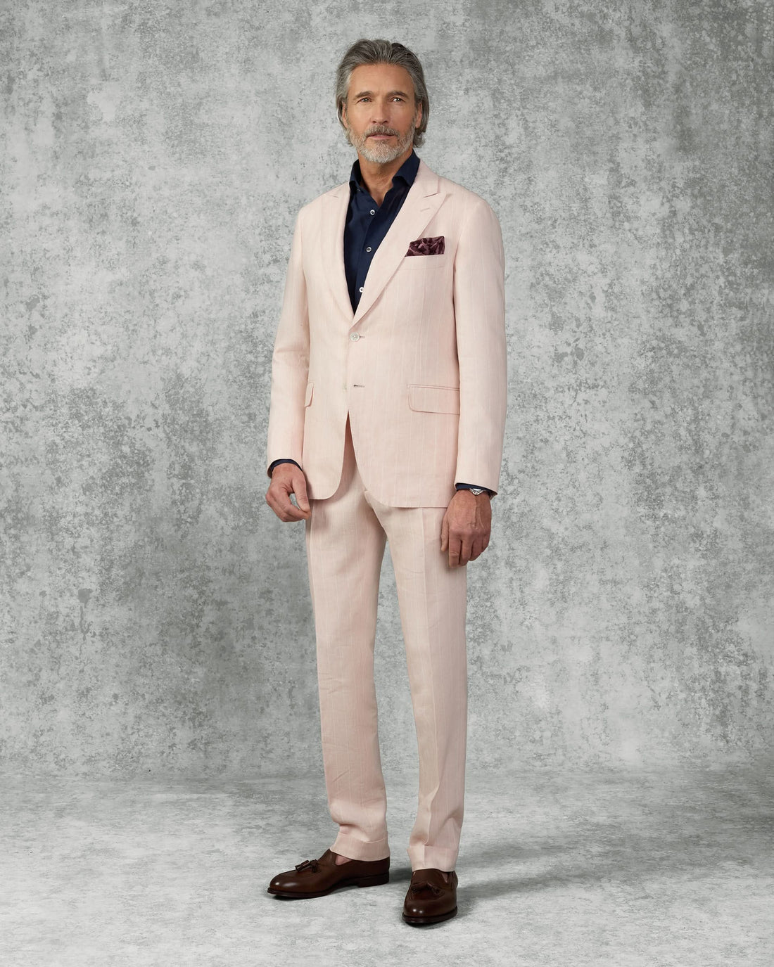 Lyons Linen Pink Stripe Suit