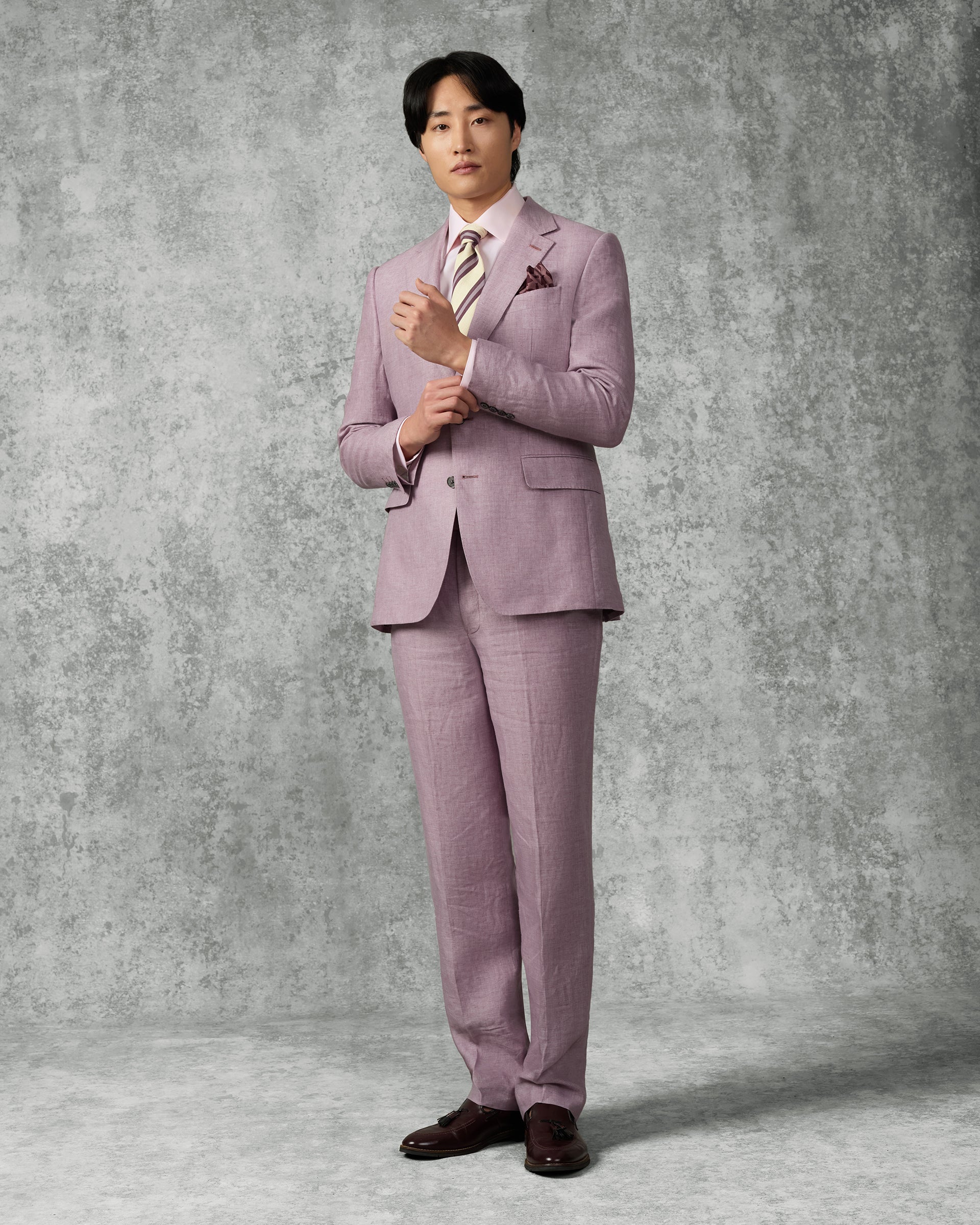 Palmer Linen Suit Mauve