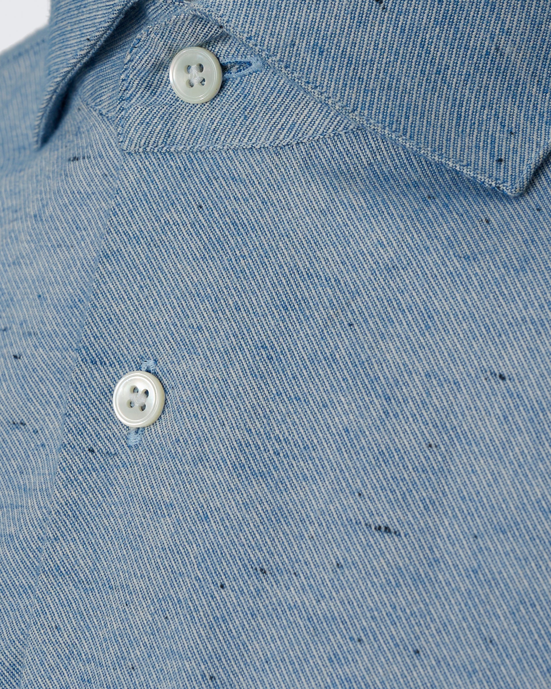 Swain Light Blue Spread Herringbone Shirt