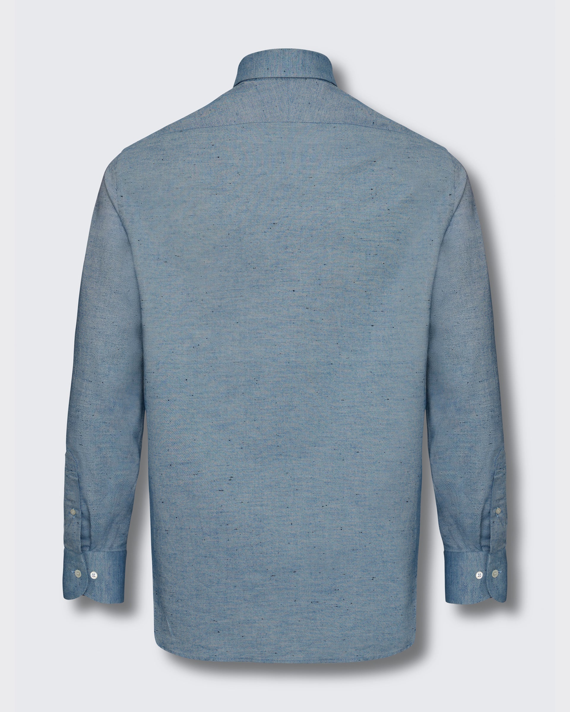 Swain Light Blue Spread Herringbone Shirt