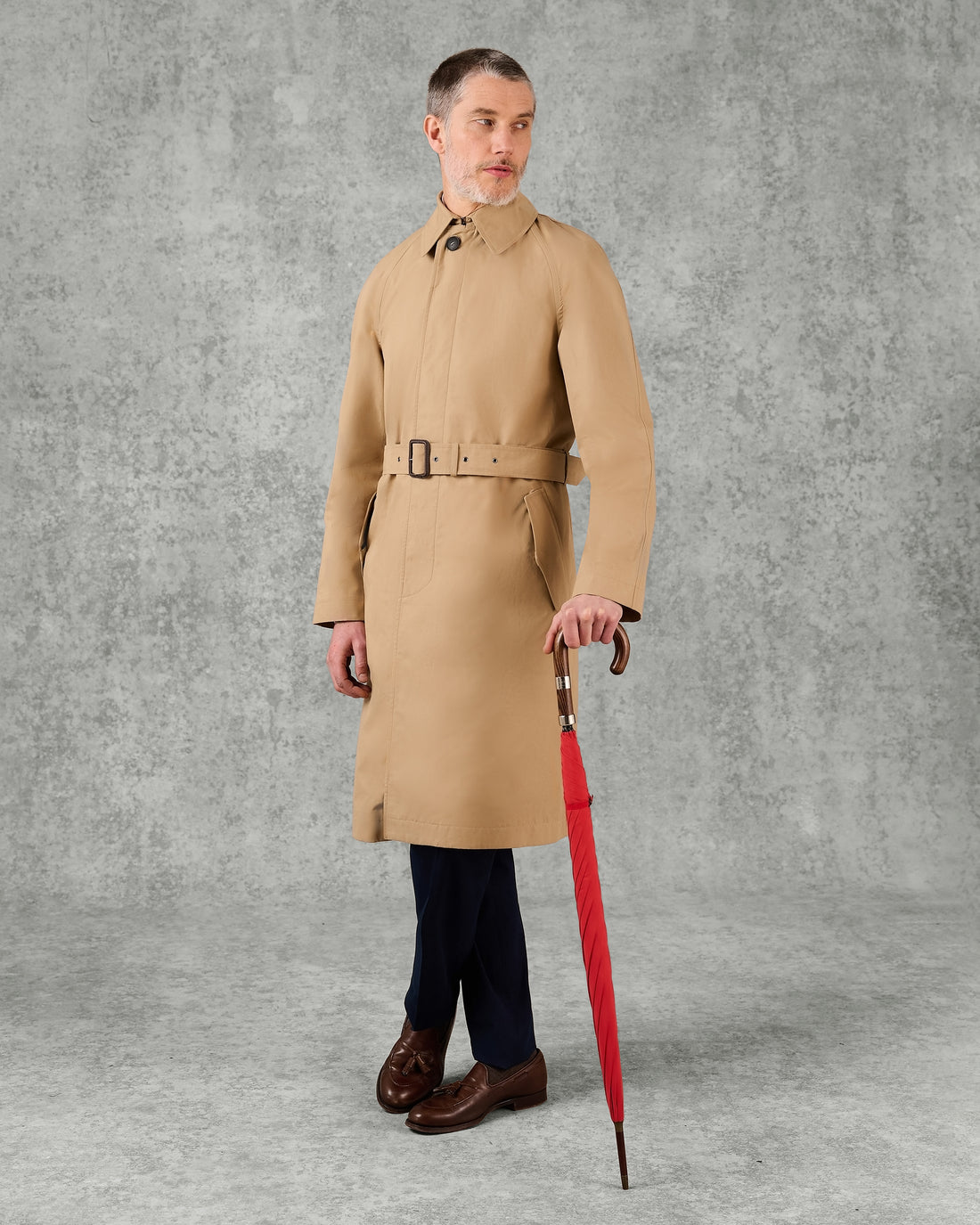 Sargent Cotton Belted Mac Tan