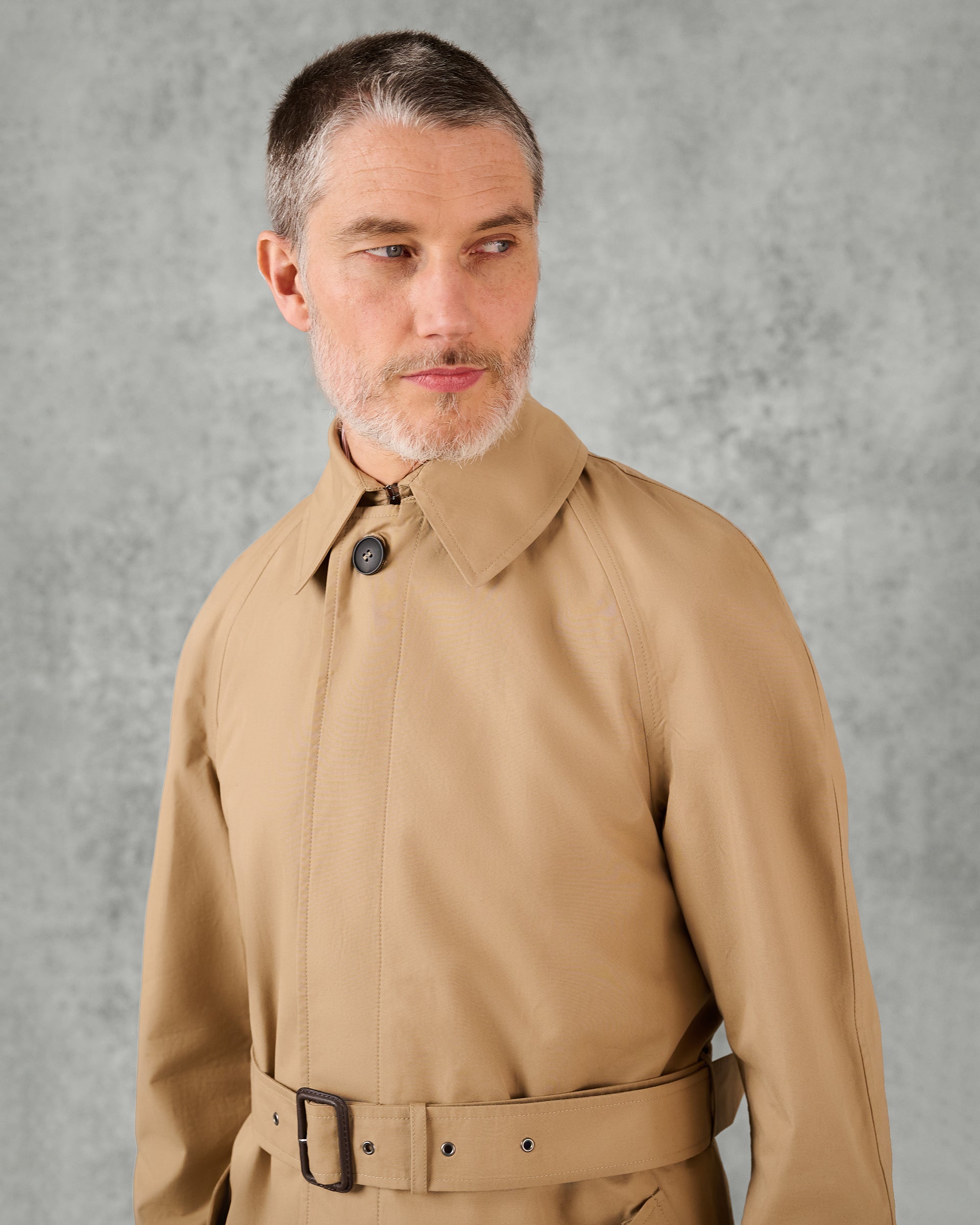 Sargent Cotton Belted Mac Tan