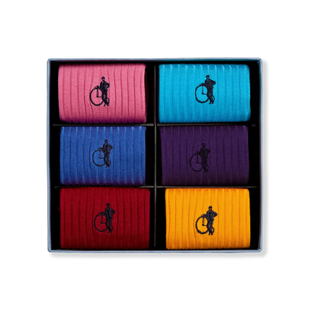 Simply Colourful 6 Pair Knitted Socks