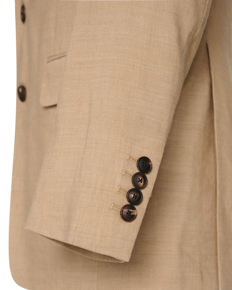 Speke Linen Virgin Wool Stretch Suit Jacket Tan