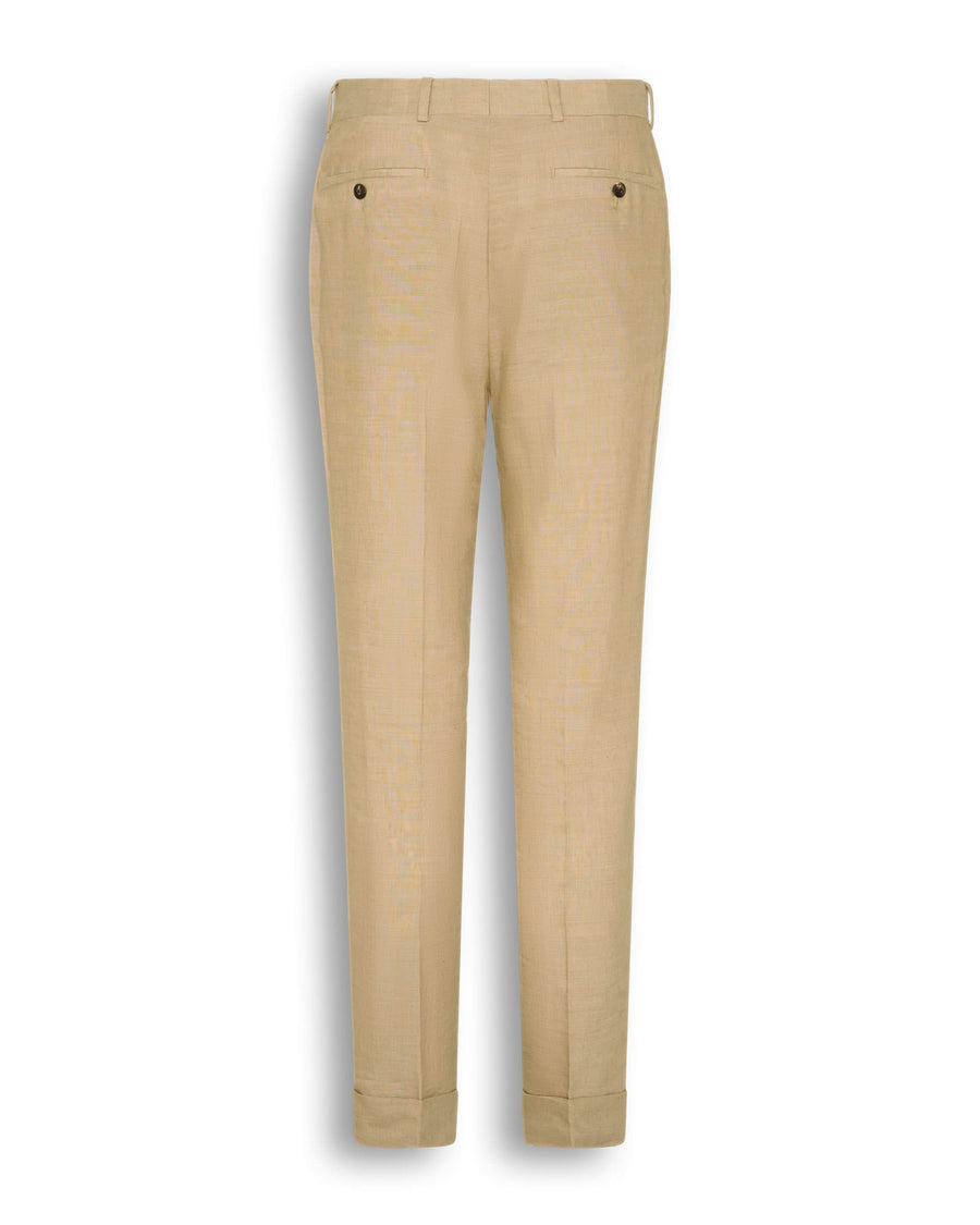 Speke Linen Virgin Wool Stretch Suit Pant Tan