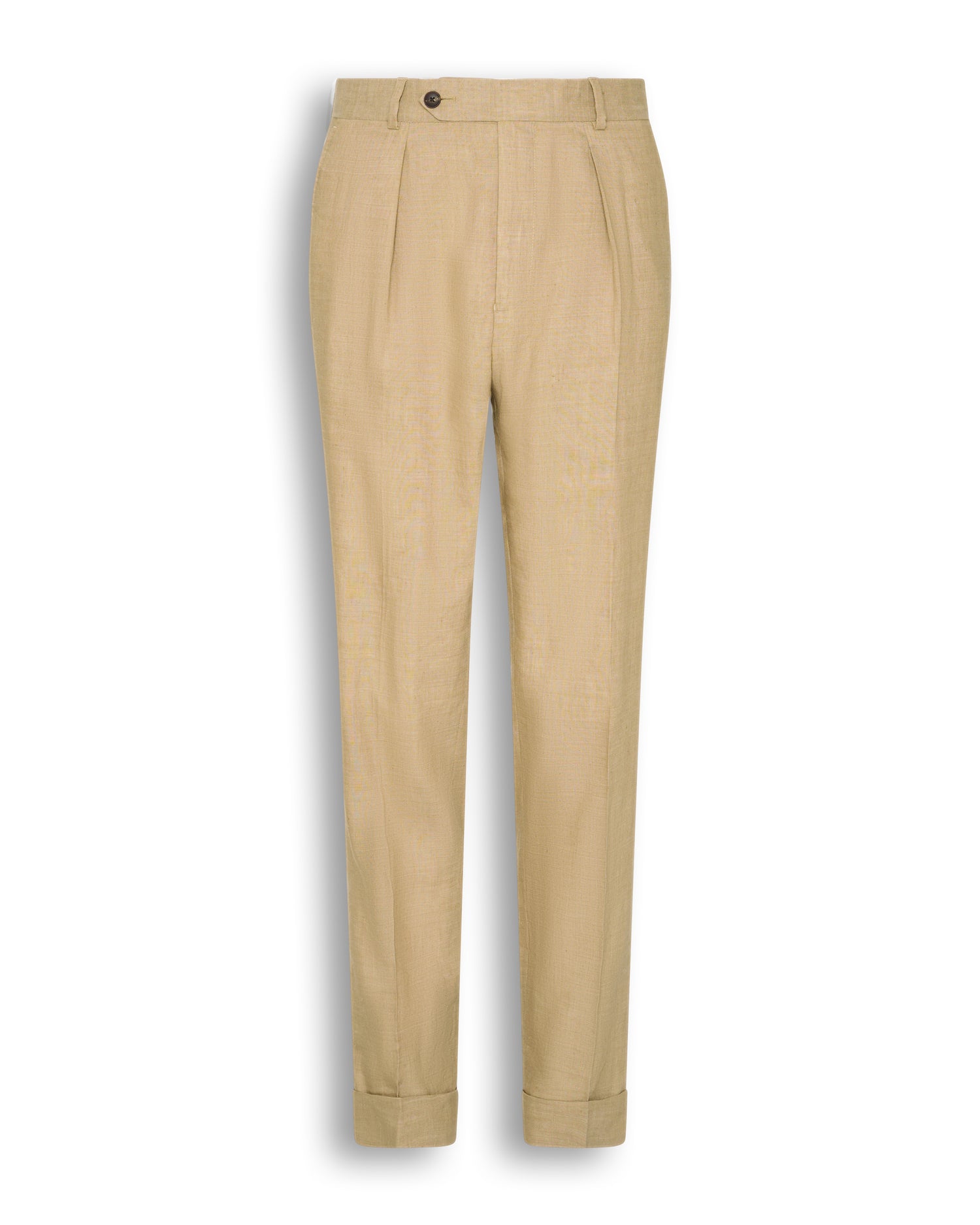 Speke Linen Virgin Wool Elastane Suit Trouser Tan