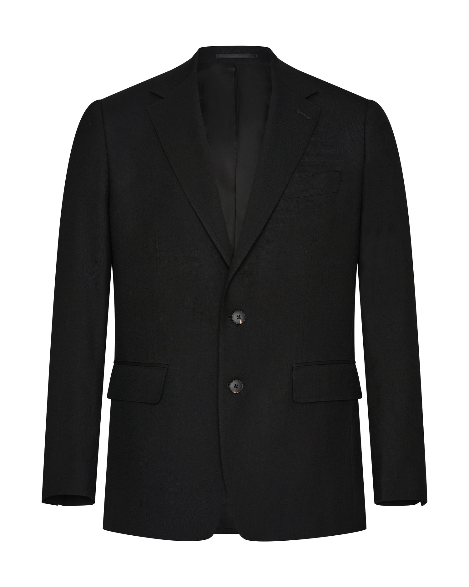 Stark Virgin Wool Twill Suit Jacket Black