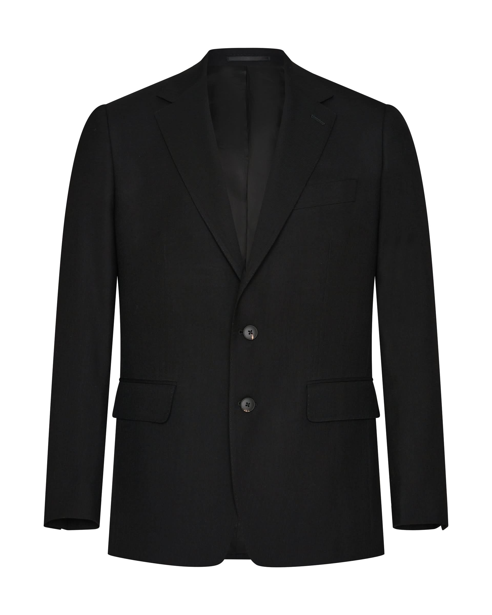 Stark Virgin Wool Twill Suit Black