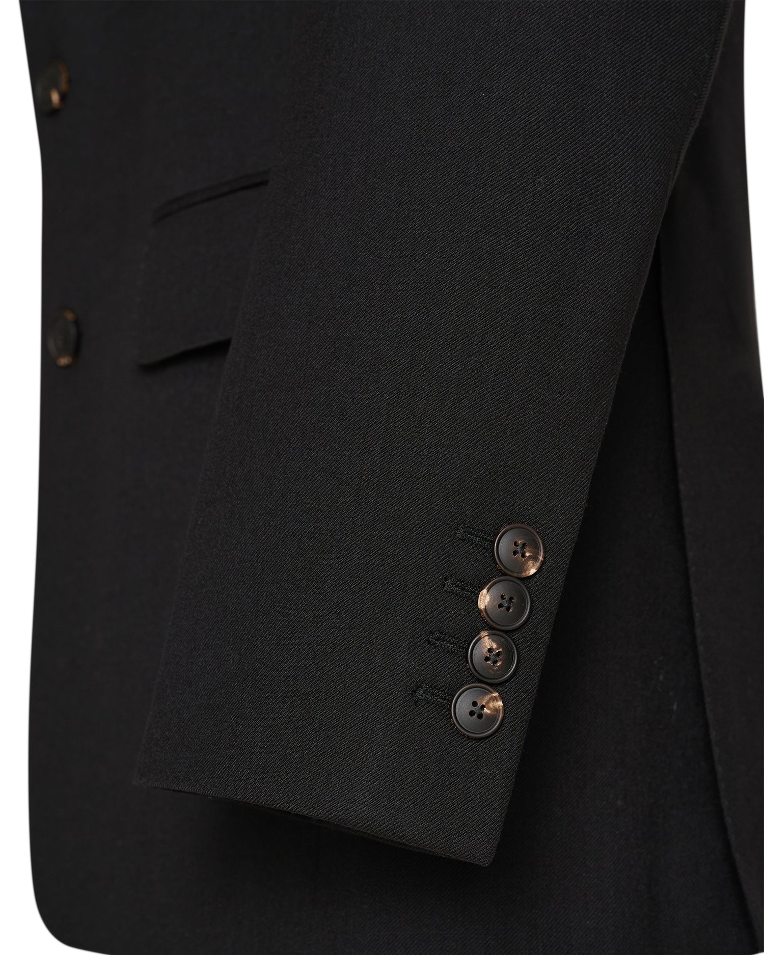 Stark Virgin Wool Twill Suit Jacket Black