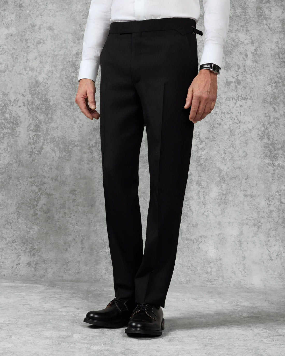 Stark Virgin Virgin Wool Twill Suit Trouser Black