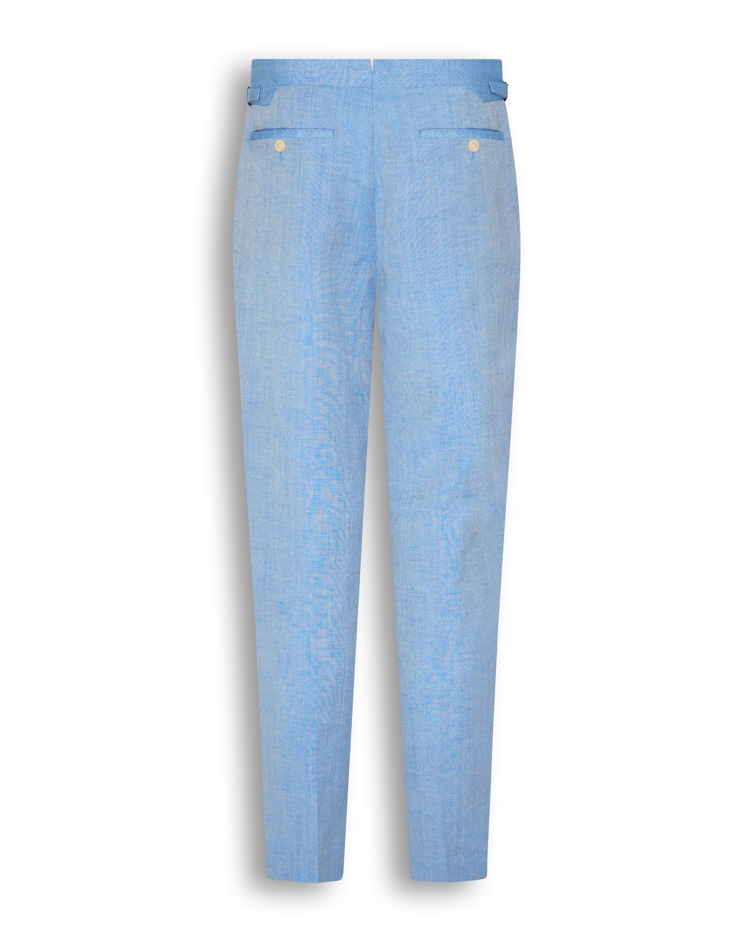 Sullivan Wool &amp; Linen Flecked Suit Trousers Light Blue