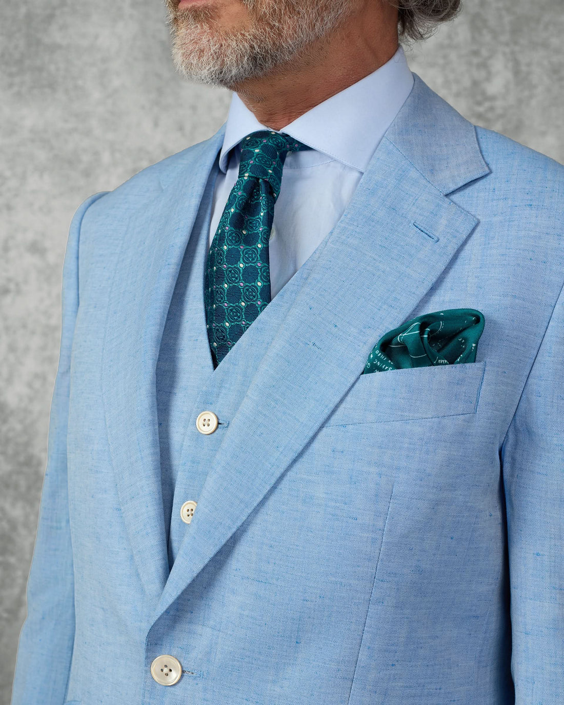Barne Silk Life Jacket Pocket Square Teal