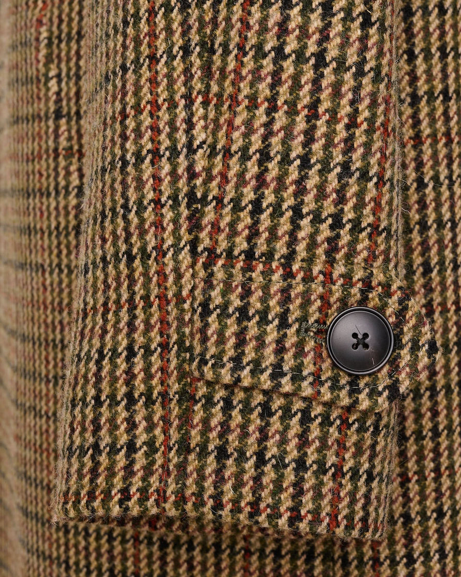 Tay Shepard Check Cheviot Wool Raglan Coat
