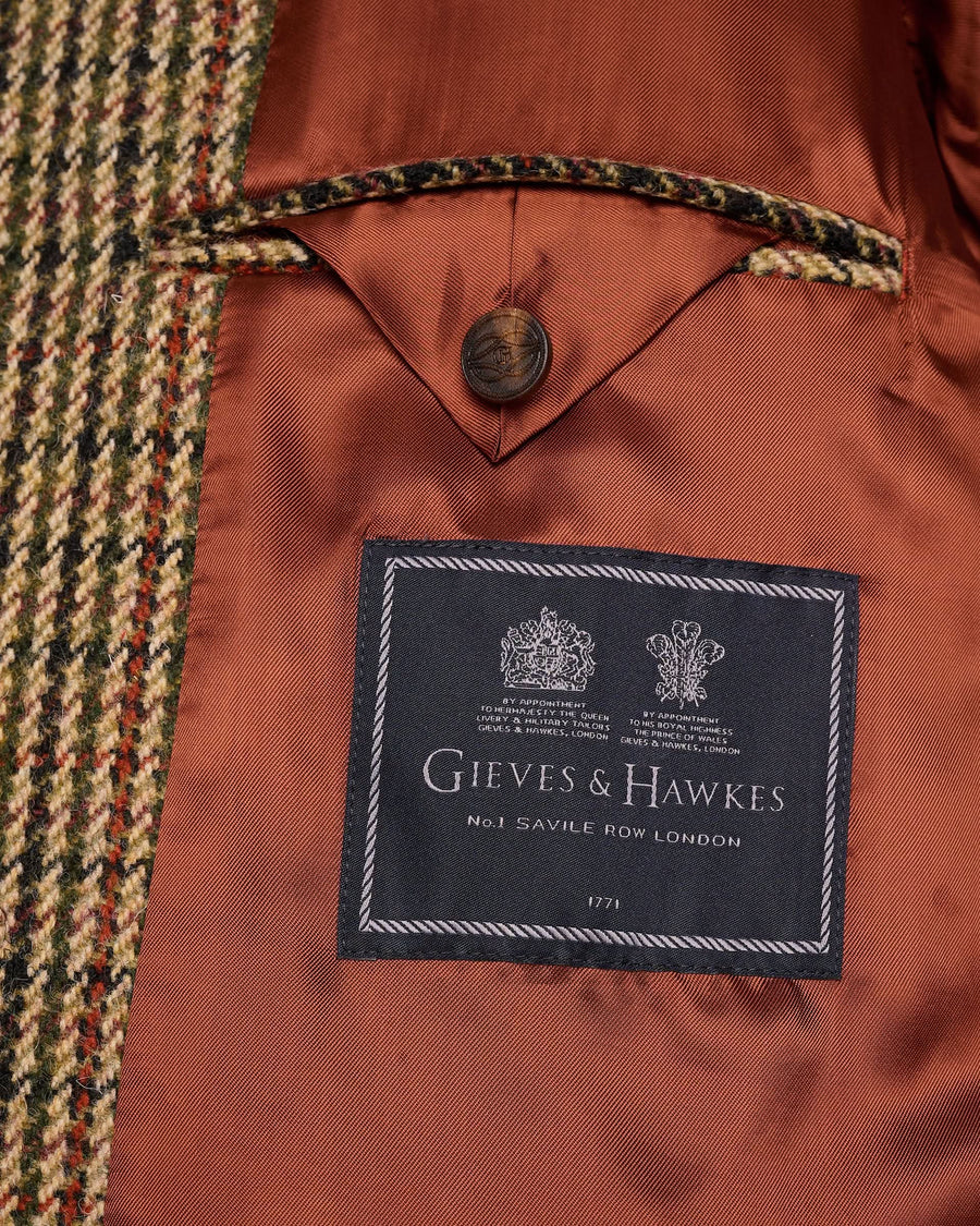 Tay Shepard Check Cheviot Wool Raglan Coat