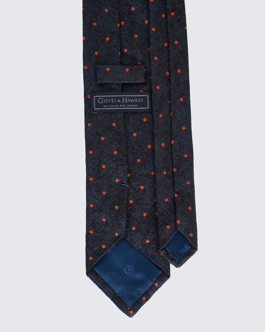 Kingsberry Navy Spot Tie
