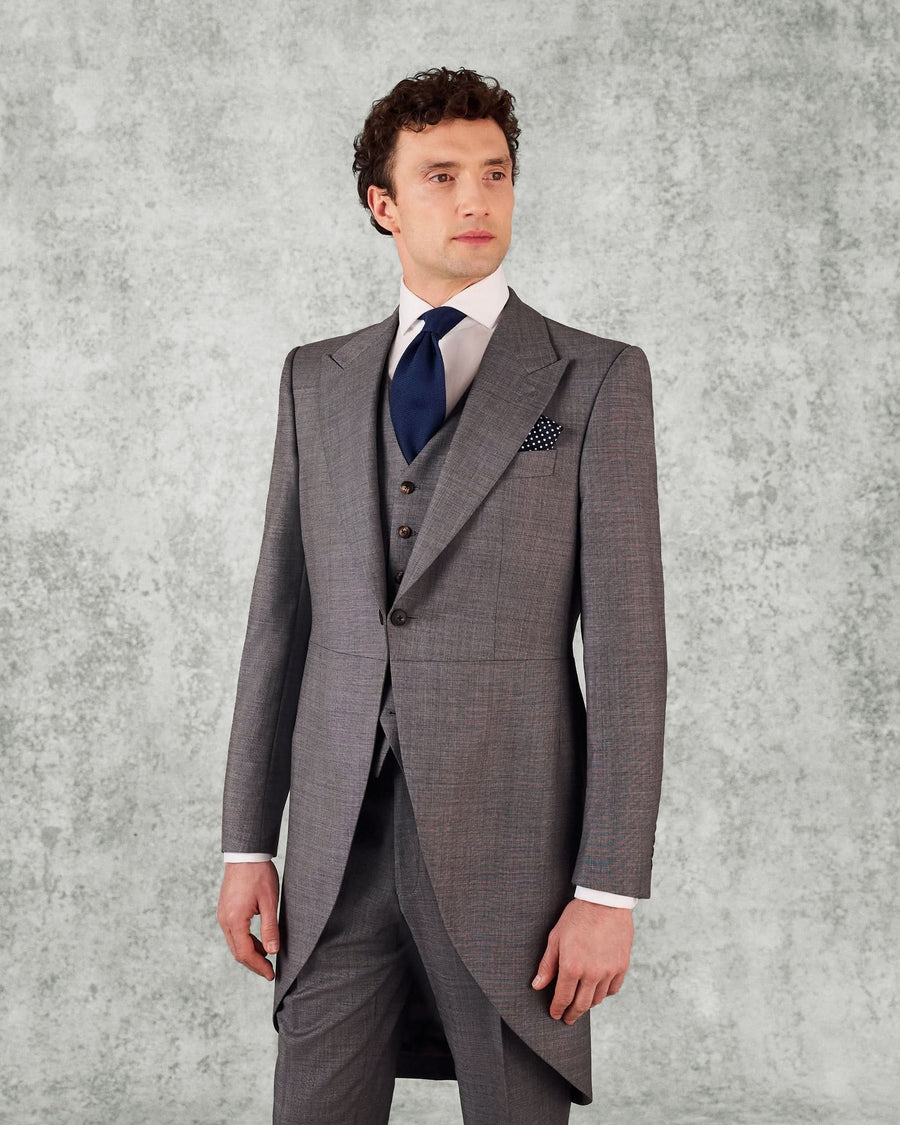 Torlese Virgin Wool Morning Suit With Single Breasted Waistcoat Grey