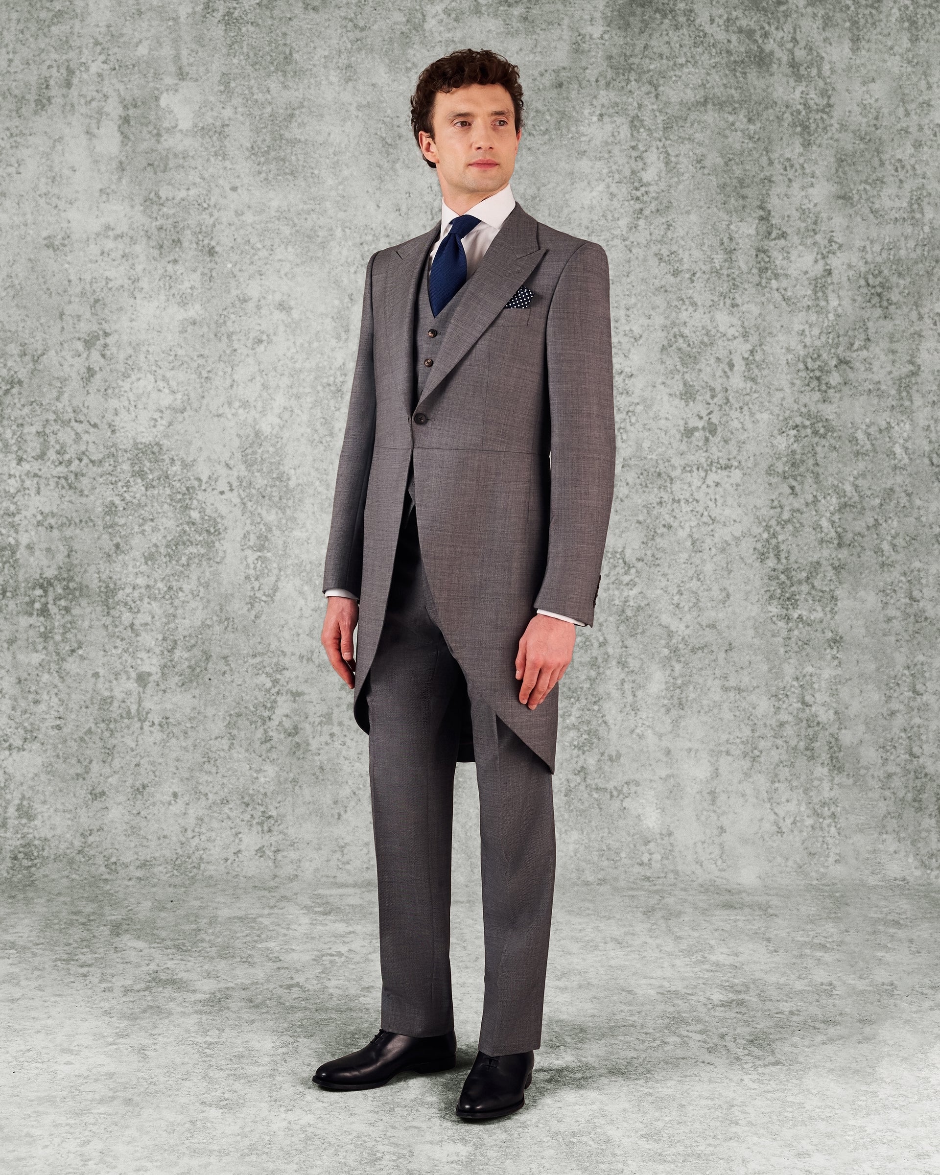 Torlese Virgin Wool Morning Suit With Single Breasted Waistcoat Grey