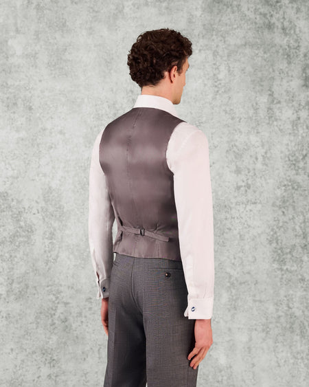 Torlese Virgin Wool Sharkskin Morning Waistcoat Grey