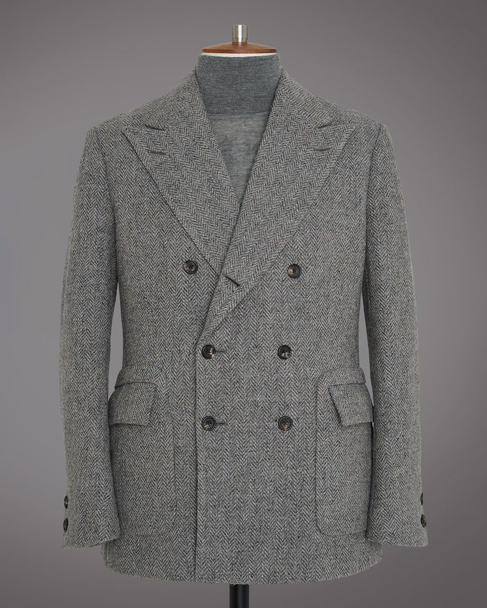 Tweed Foraging Blazer, lightly quilted, made from recycled and organic Britis...