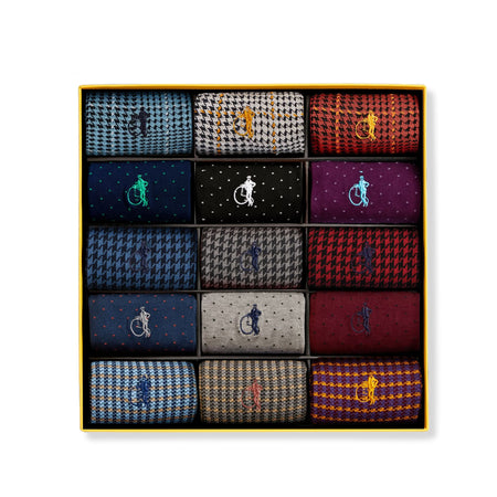 Designer 15 Pair Knitted Socks