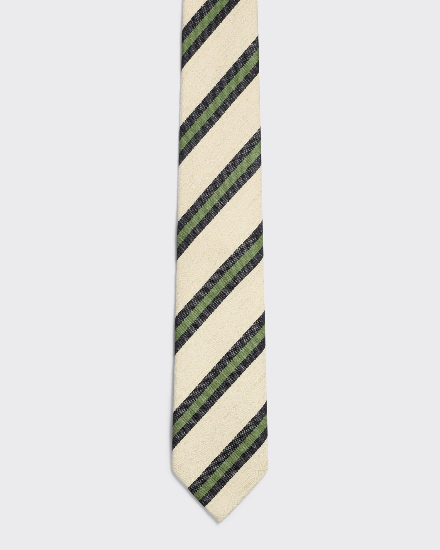 Carberry Cricket Stripe Cotton &amp; Silk Tie