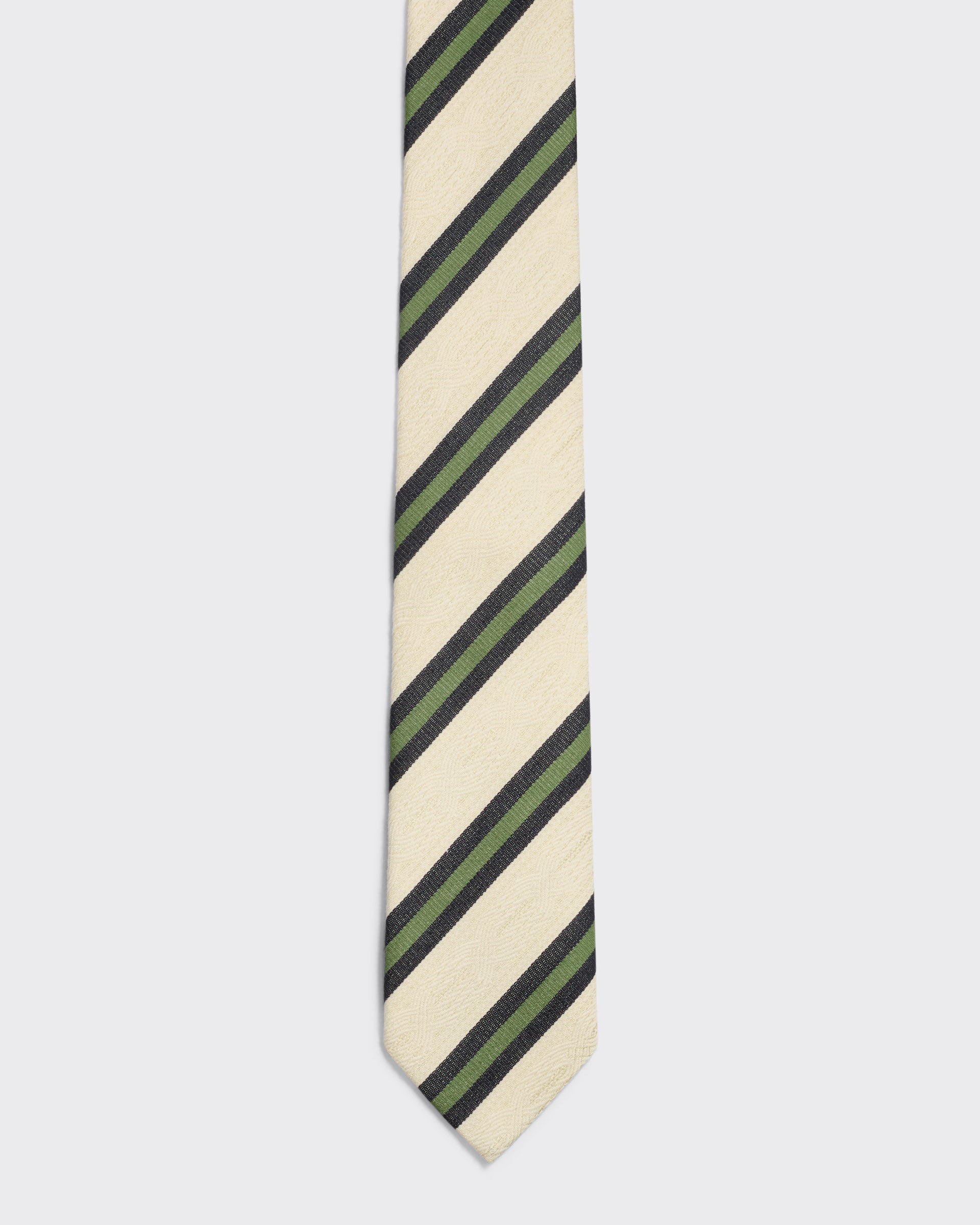 Carberry Cricket Stripe Cotton &amp; Silk Tie