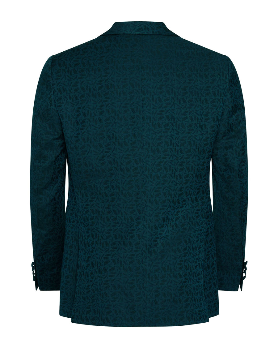 Vincent Wool & Linen Portsmouth Man Jacquard Dress Jacket Teal