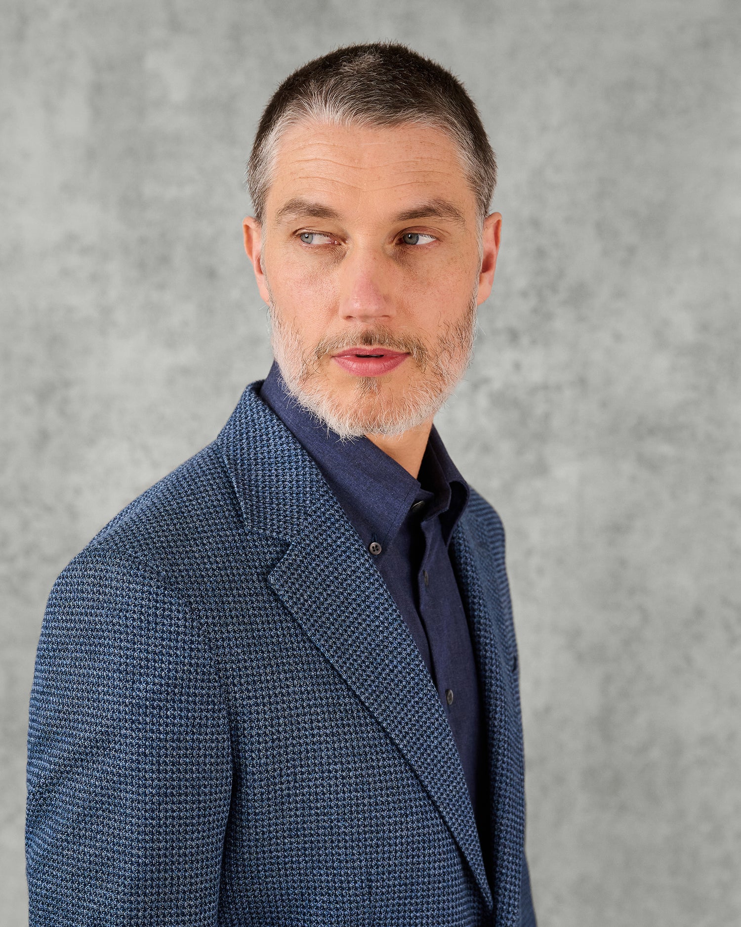 Wallis Cotton Jersey Check Blazer Blue