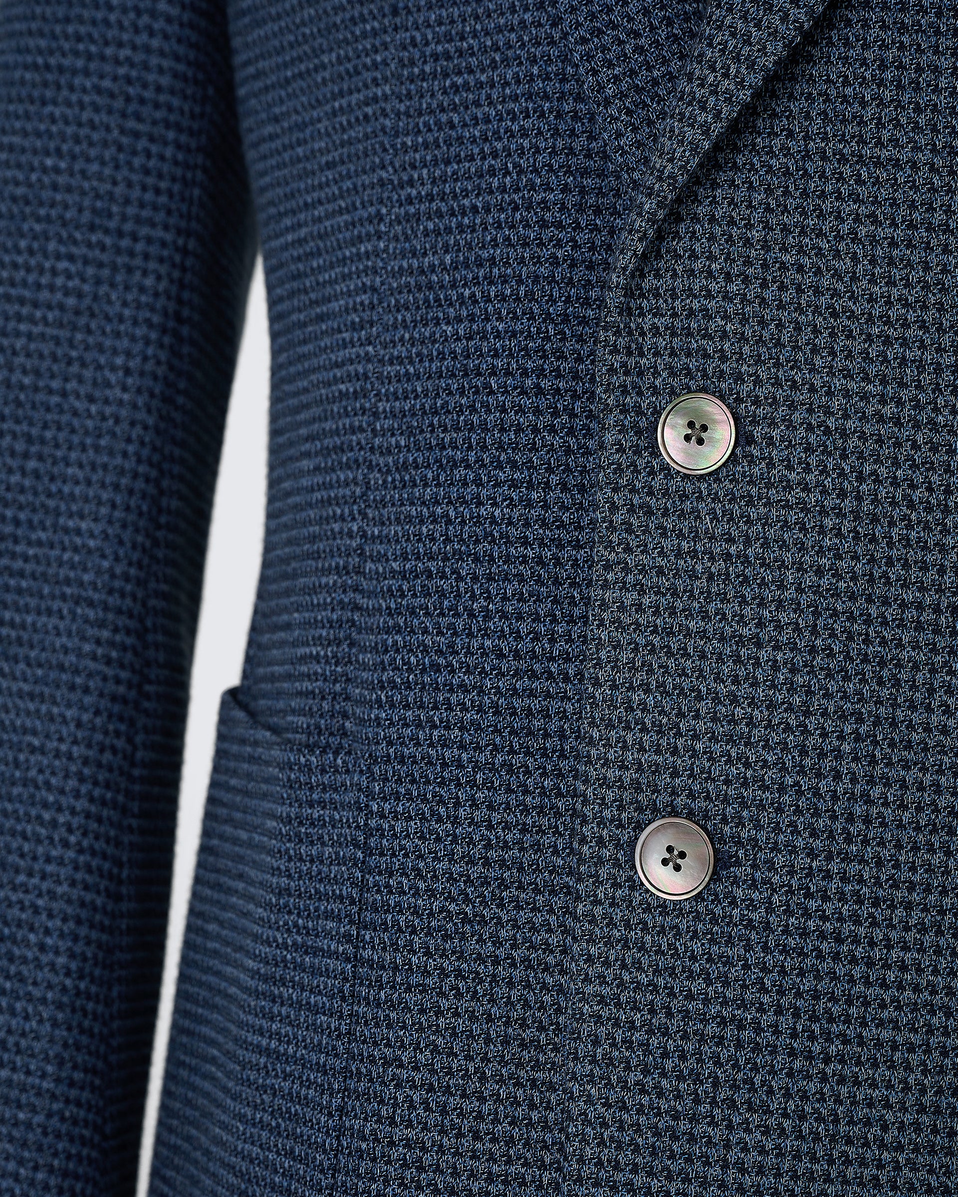 Wallis Cotton Jersey Check Blazer Blue