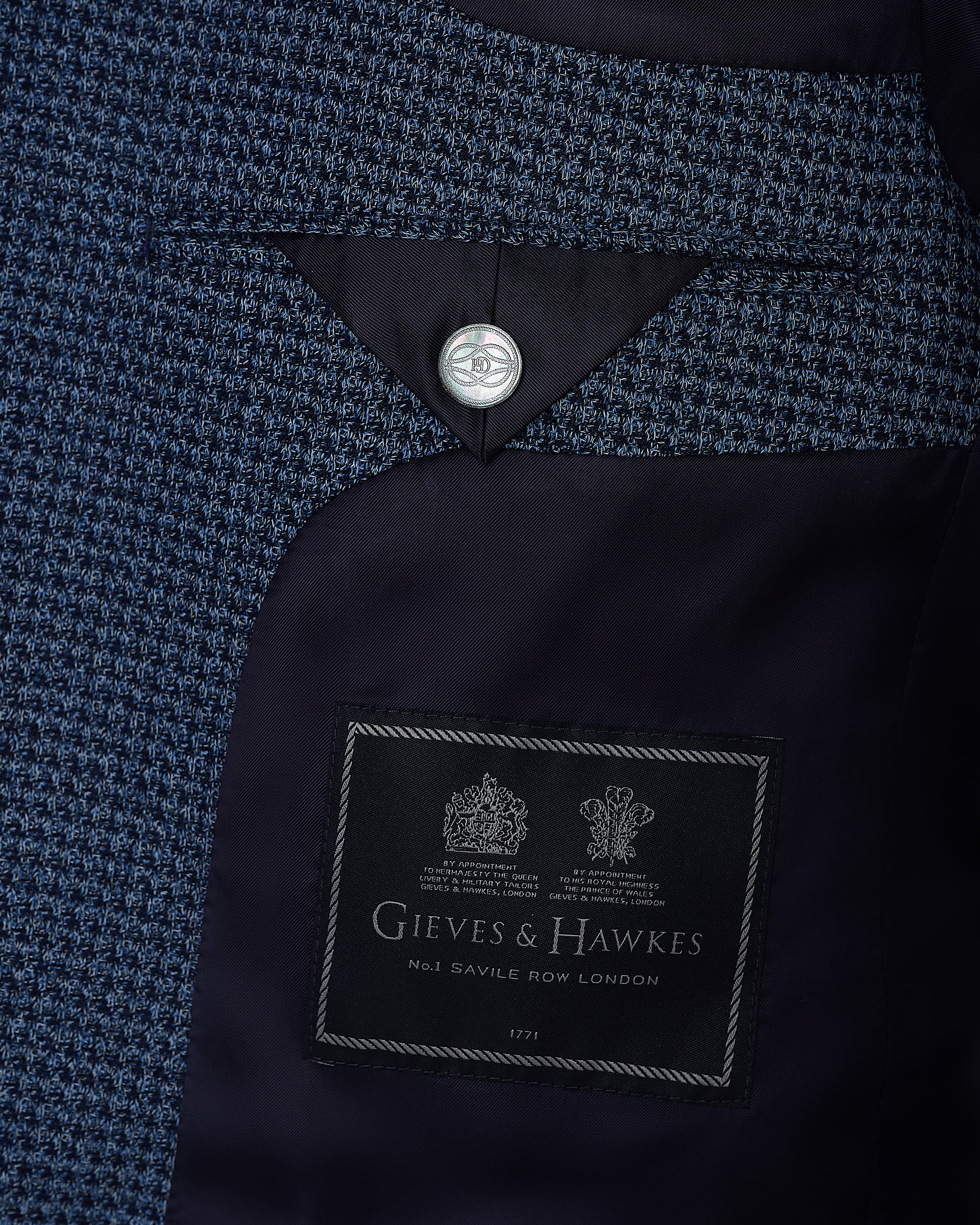 Wallis Cotton Jersey Check Blazer Blue