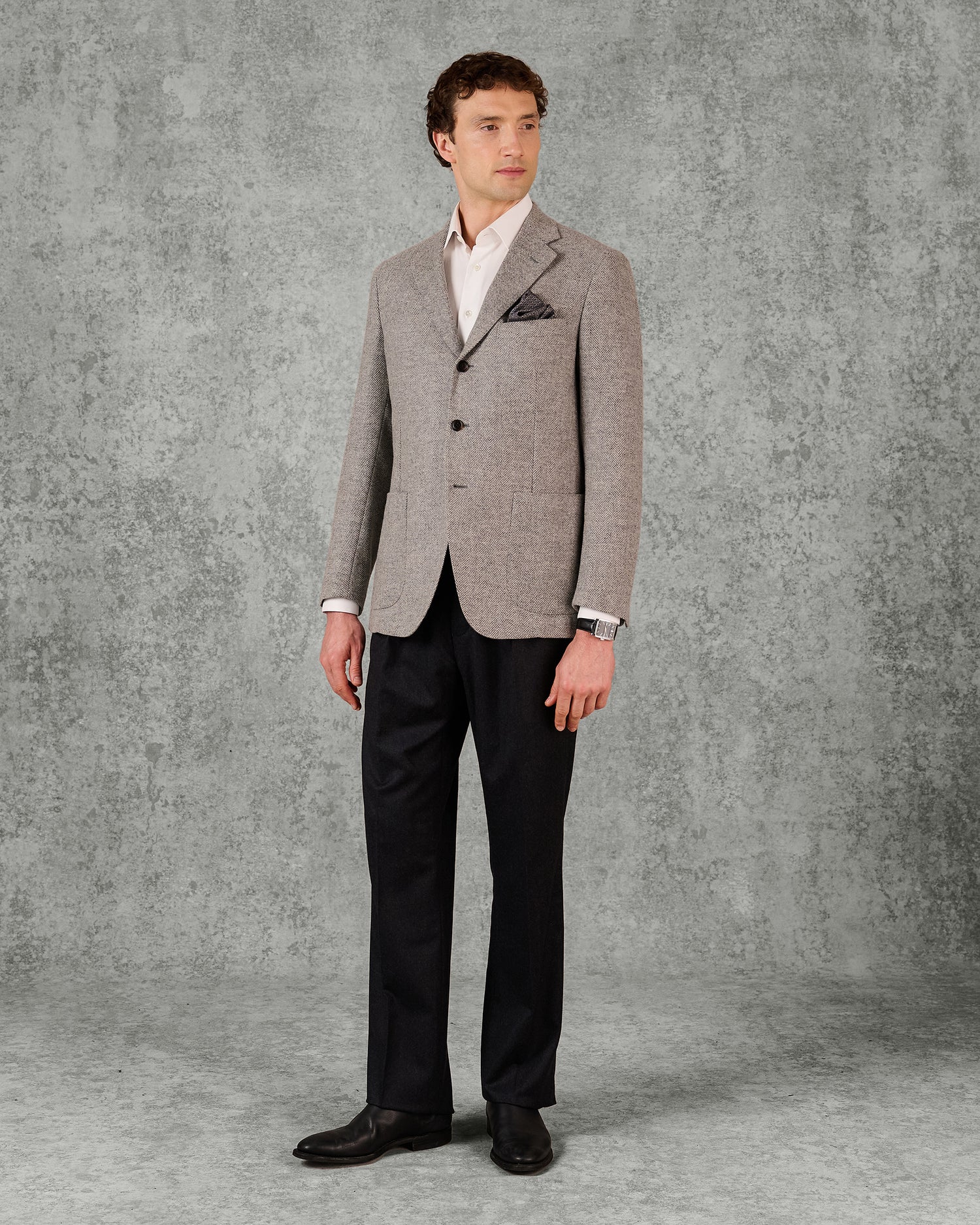 Weiss Wool Herringbone Blazer