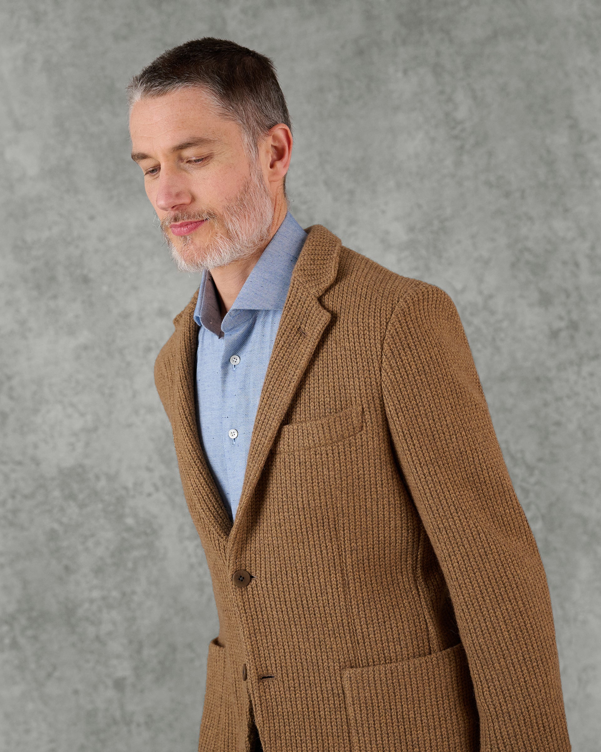 Werner Cashmere Camel &amp; Cotton Blazer