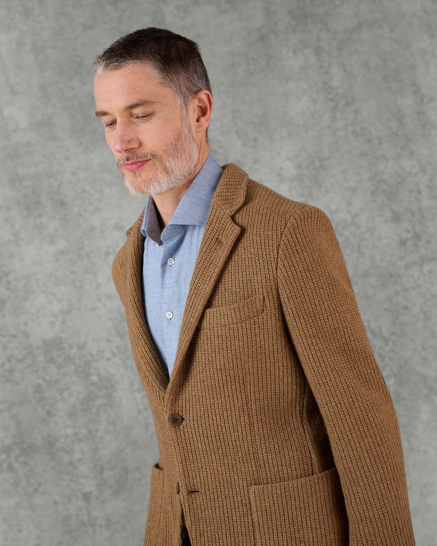 Werner Cashmere Camel & Cotton Blazer