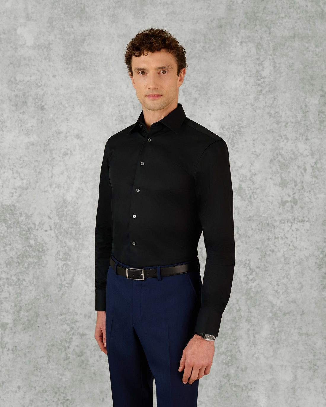 Whitton Single Cuff Cotton Dress Shirt
