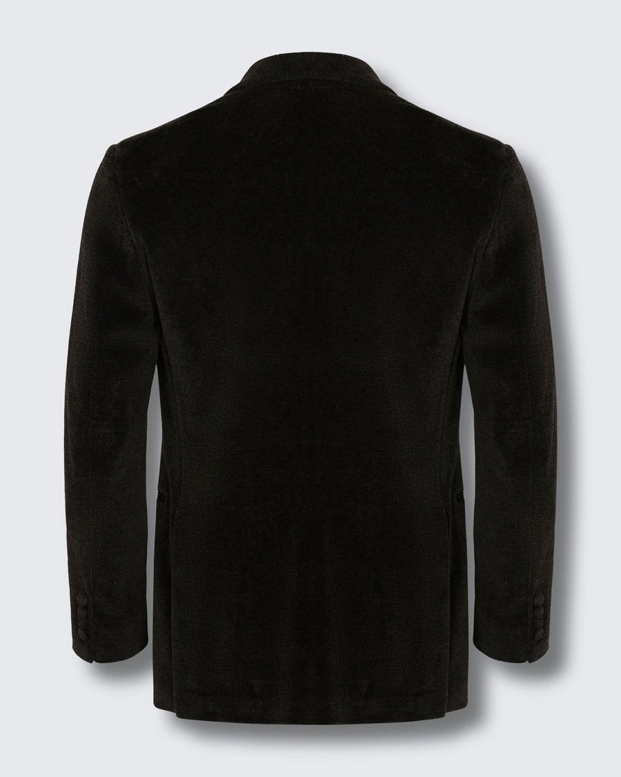 Williams Cotton Shawl Lapel Dress Jacket Dark Brown