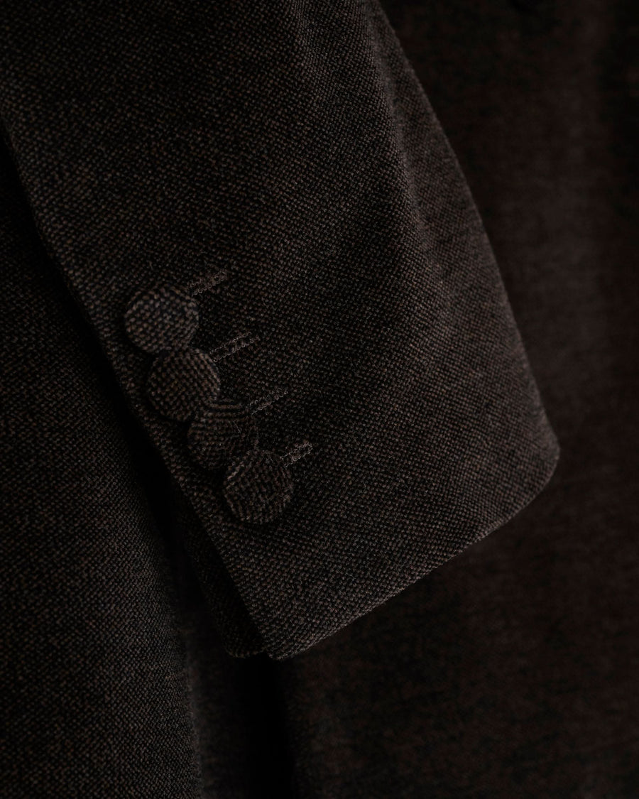 Williams Cotton Shawl Lapel Dress Jacket Dark Brown