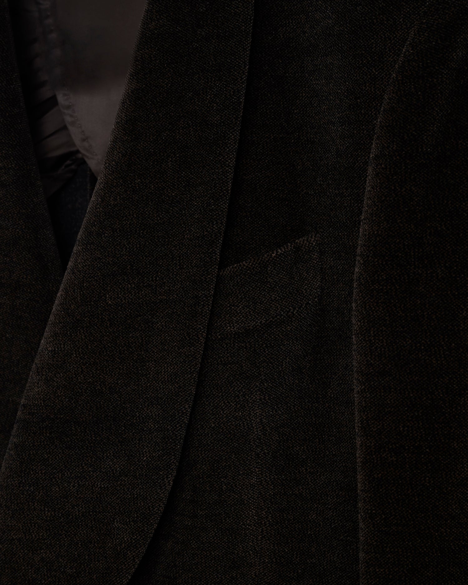Williams Shawl Lapel Dress Jacket Dark Brown Jersey