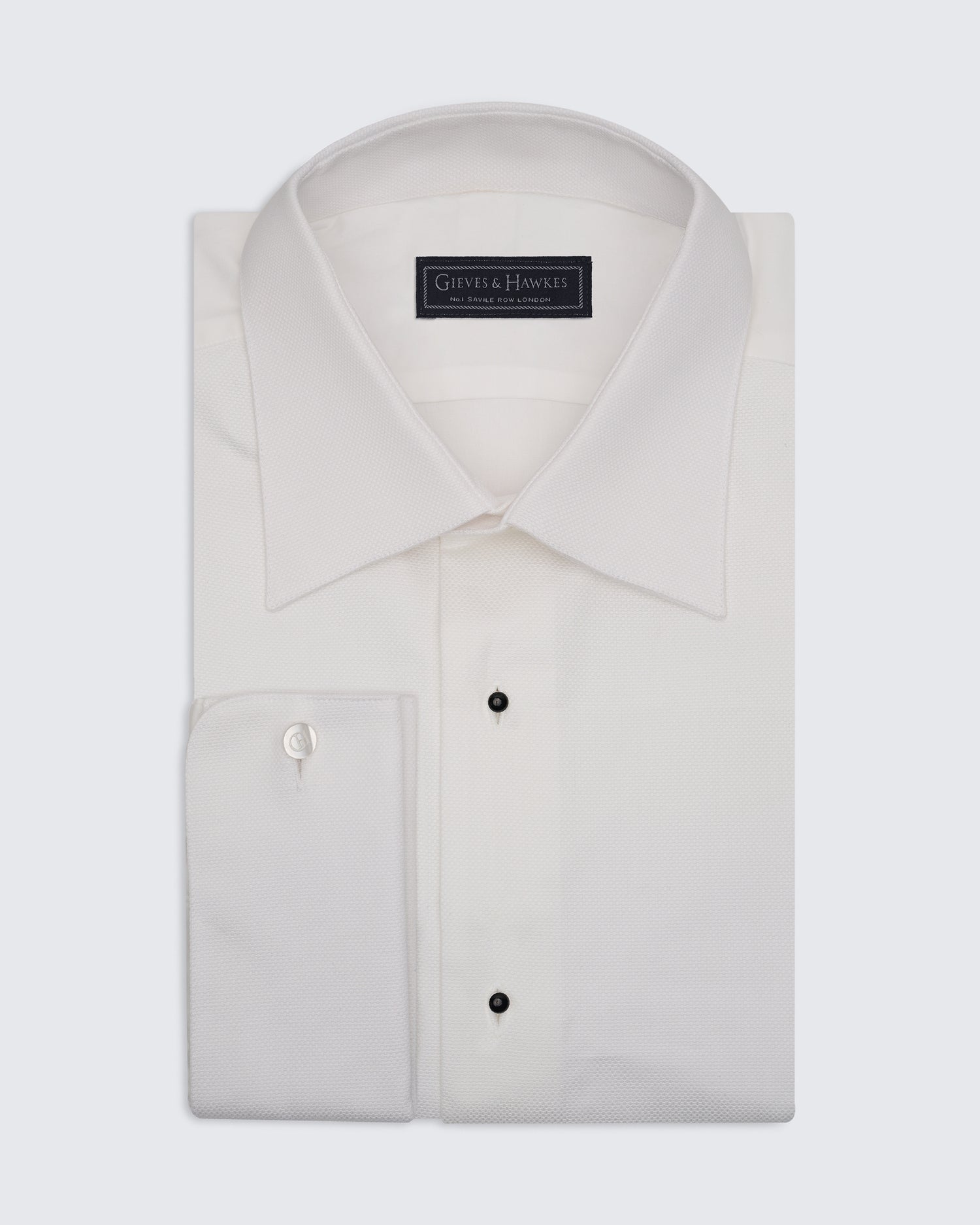Wynn Cut Away Collar Double Cuff Shirt White