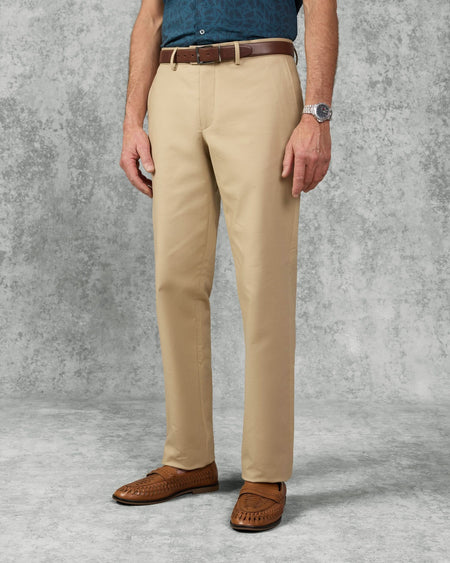 Webster Cotton Stretch Chino Plain Tan